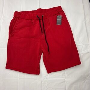 Arthur Beale Mens Red Fleece Sweat Shorts XL Drawstring Casual